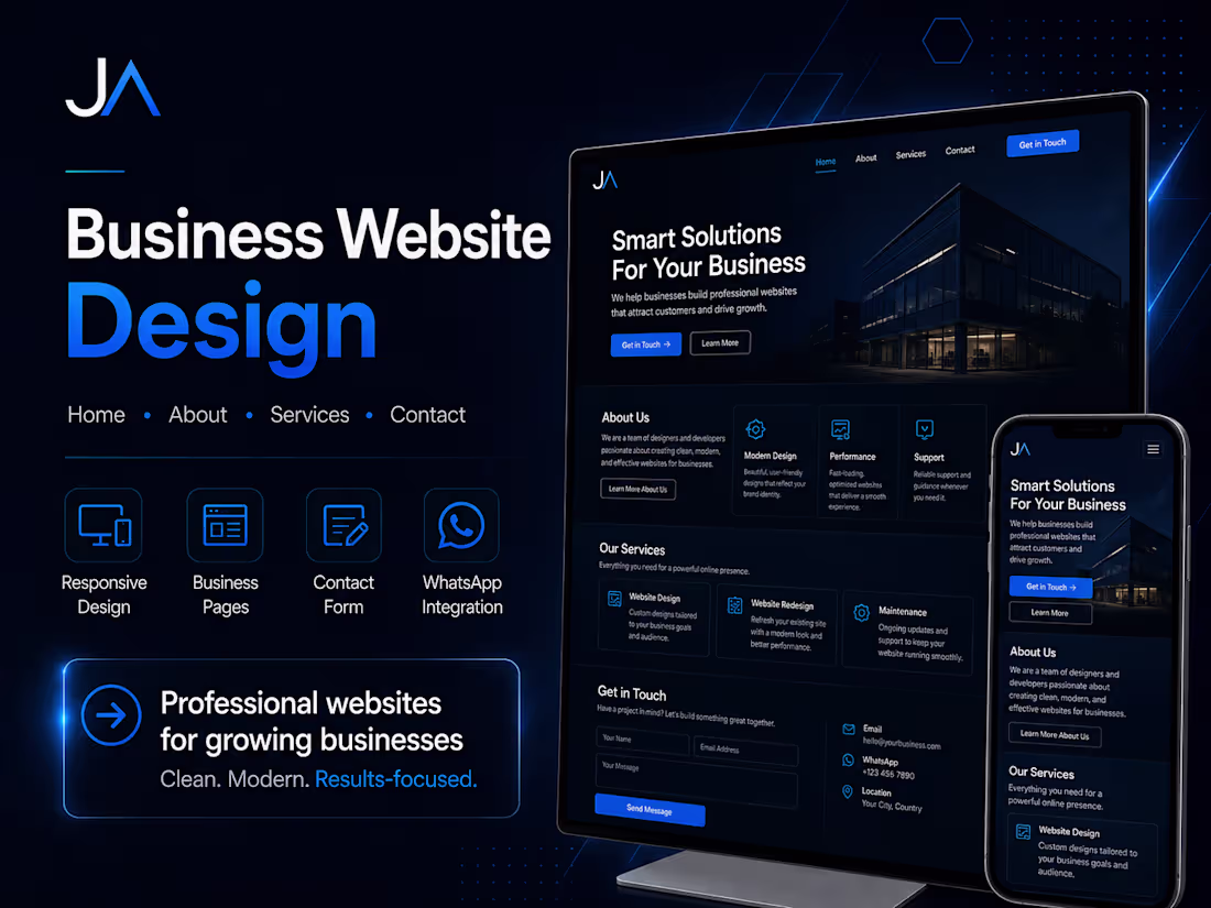 Cover image for Modern Business Website Design