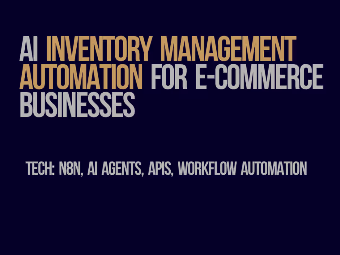 Cover image for Built an automated inventory management