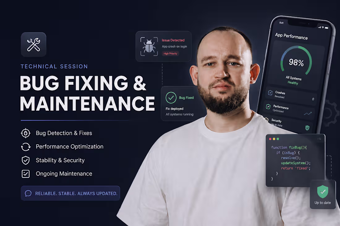 Cover image for Bug Fixing & Maintenance