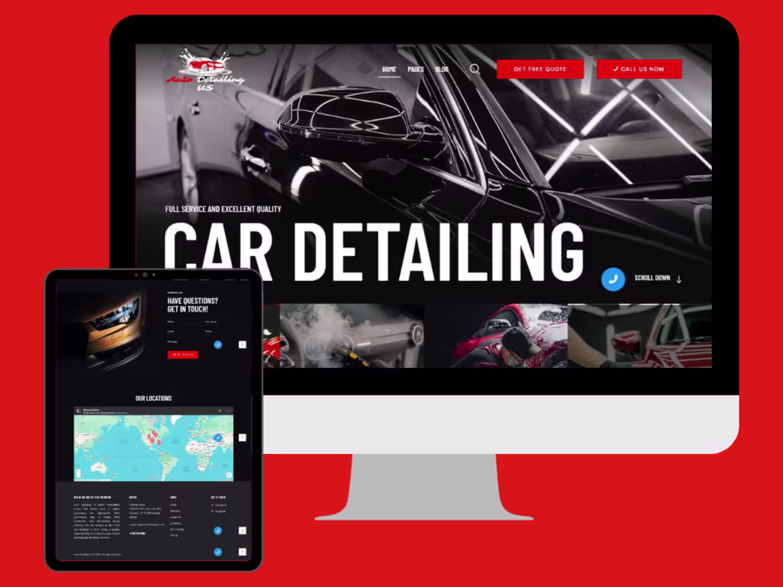 Cover image for AUTO DETAILING WIX WEBSITE DESIGN
