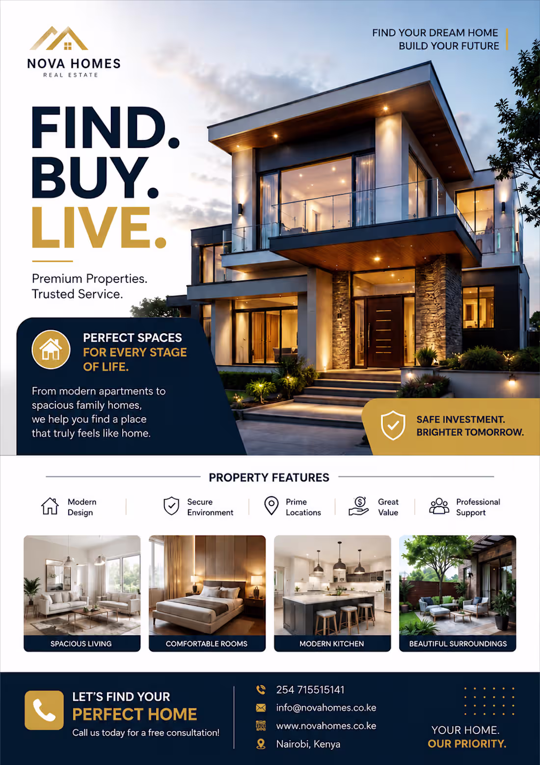 Cover image for Nova Homes — Real Estate Marketing Flyer