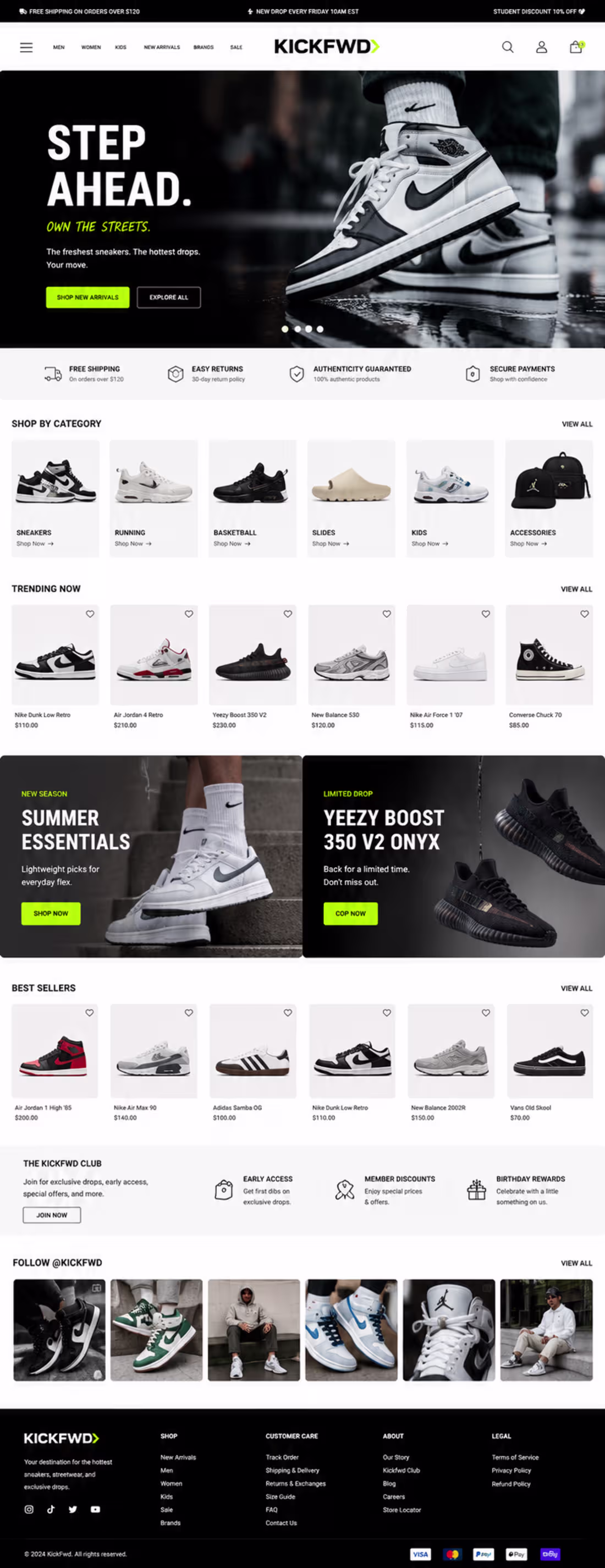 Cover image for KICKFWD Footwear ECommerce Storefront: High