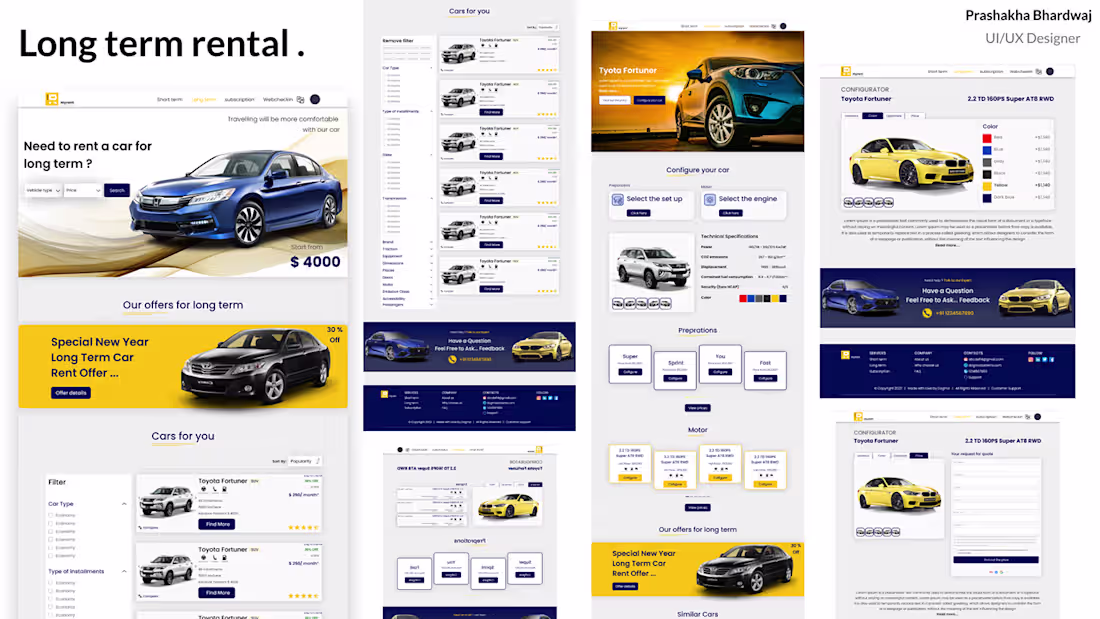 Cover image for Long term rental booking website UI Design :: Behance