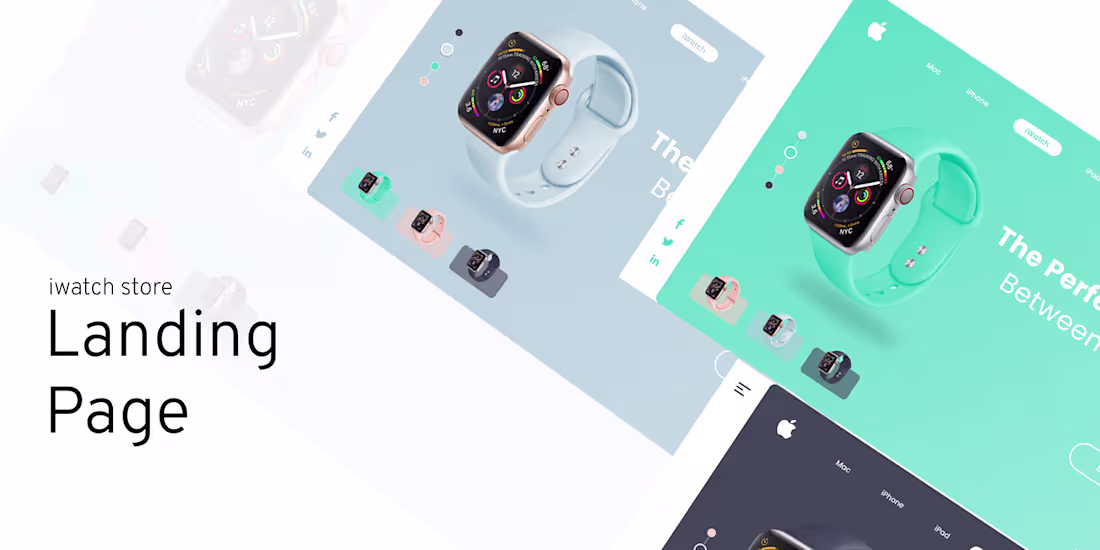 Cover image for Timeless Design: iWatch Landing Page