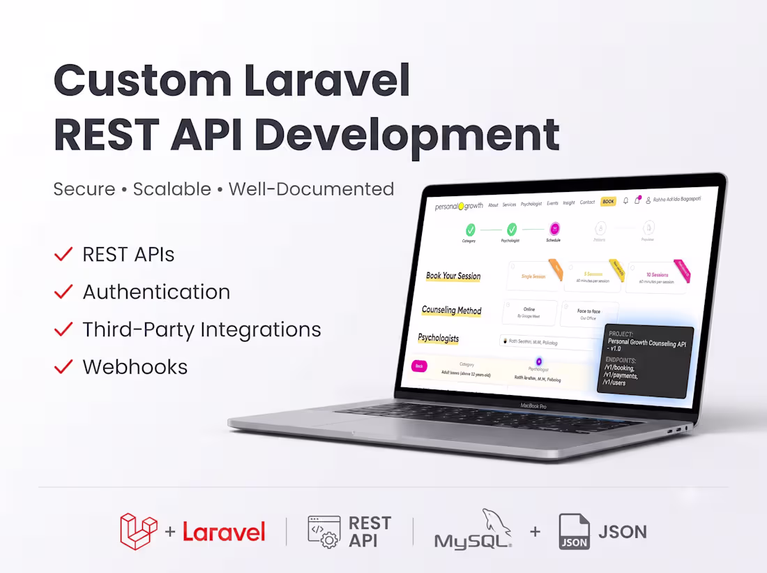 Cover image for Custom Laravel REST API Development