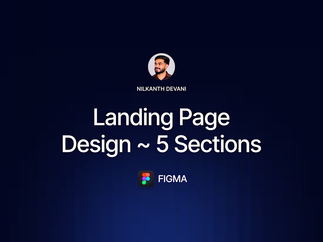 Cover image for Landing Page Design in Figma
