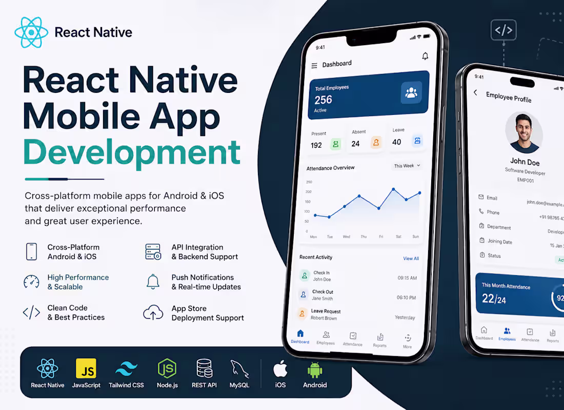 Cover image for React Native Mobile App Development