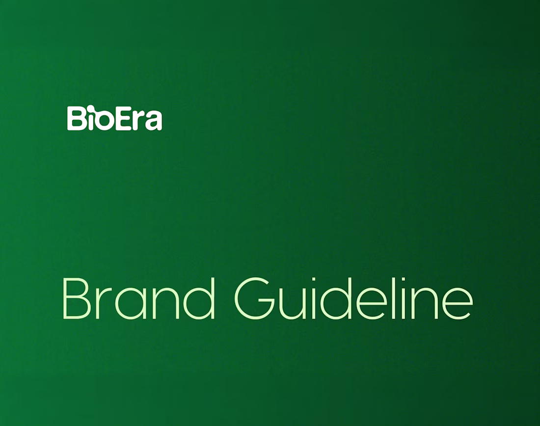 Cover image for BIOERA BRAND GUIDELINE