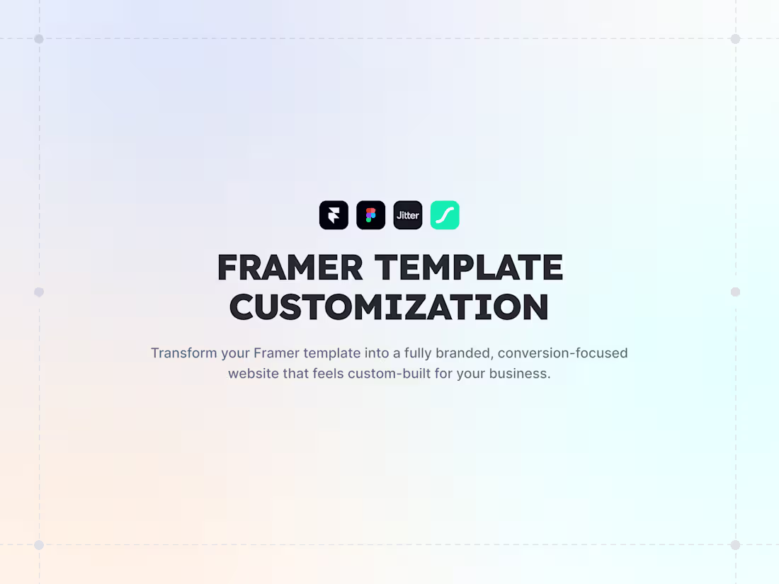 Cover image for Framer Template Customization