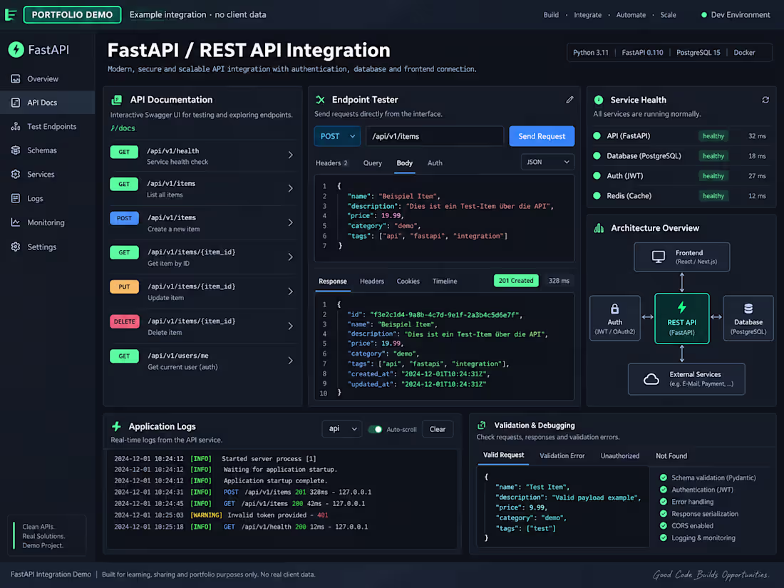 Cover image for FastAPI / REST API Integration