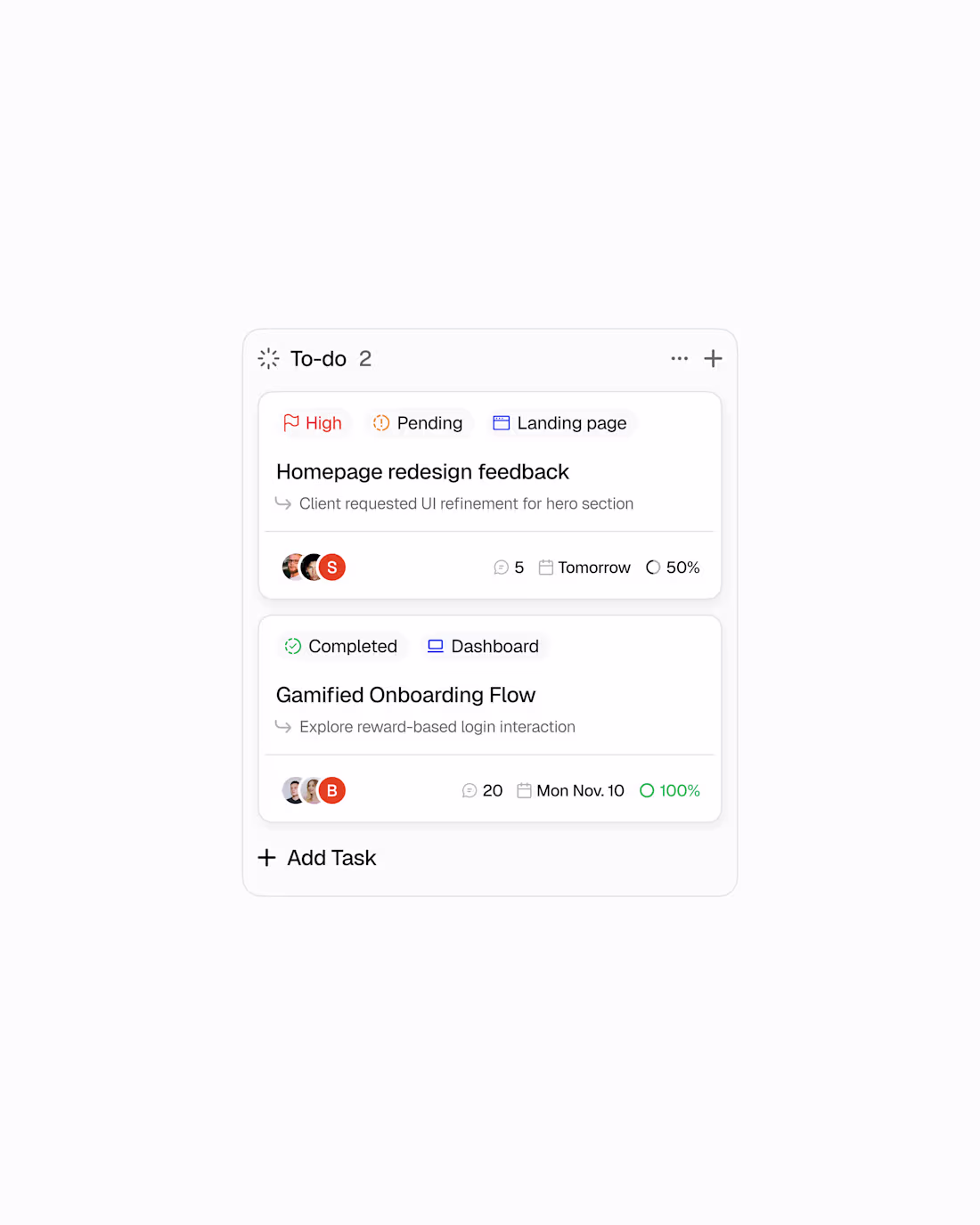Cover image for To-do list UI widget