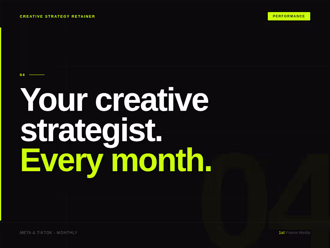 Cover image for Paid Social Creative Strategy — Monthly Retainer