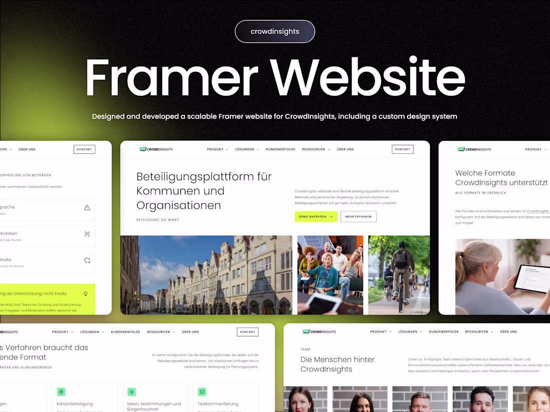 Cover image for Framer Website Design for CrowdInsights