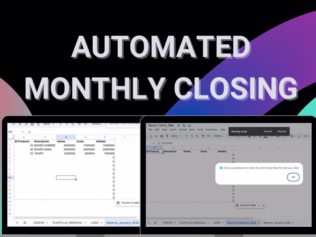 Cover image for Automated Monthly Closing System in Google Sheets