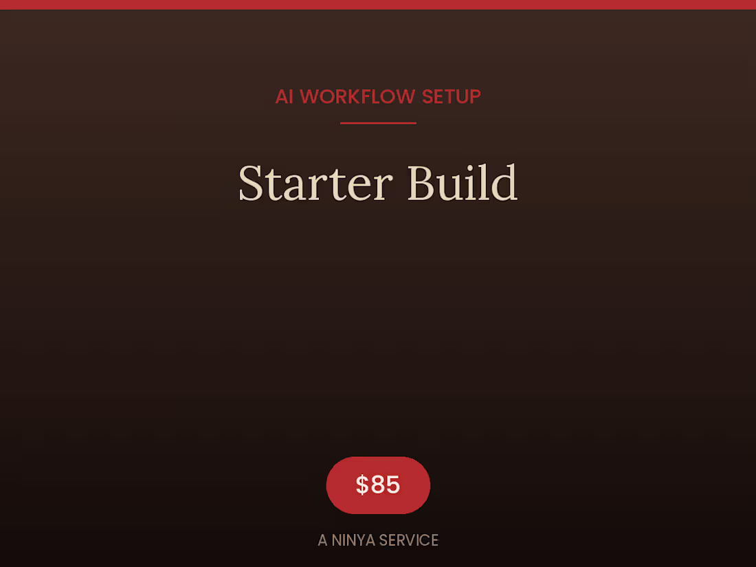 Cover image for AI Workflow Setup — Starter