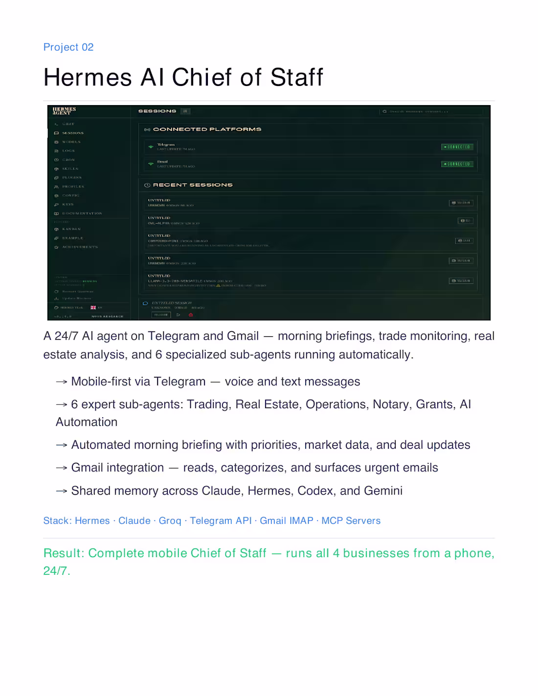 Cover image for 24/7 AI Chief of Staff Agent (Telegram + Gmail)
