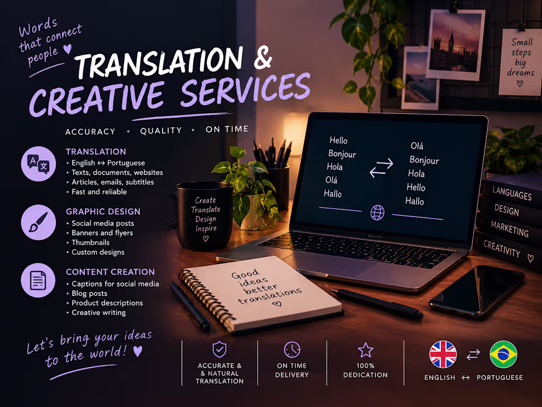 Cover image for English ↔ Portuguese translation and