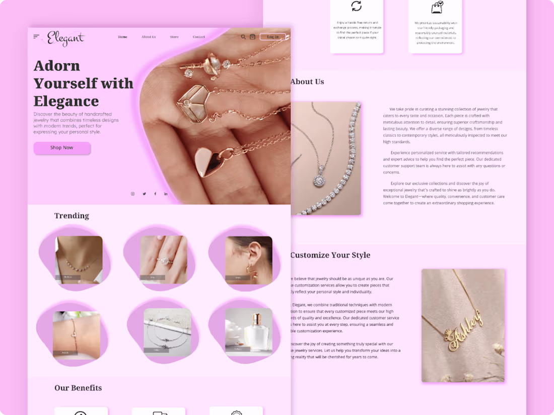 Cover image for Elegant - Landing Page