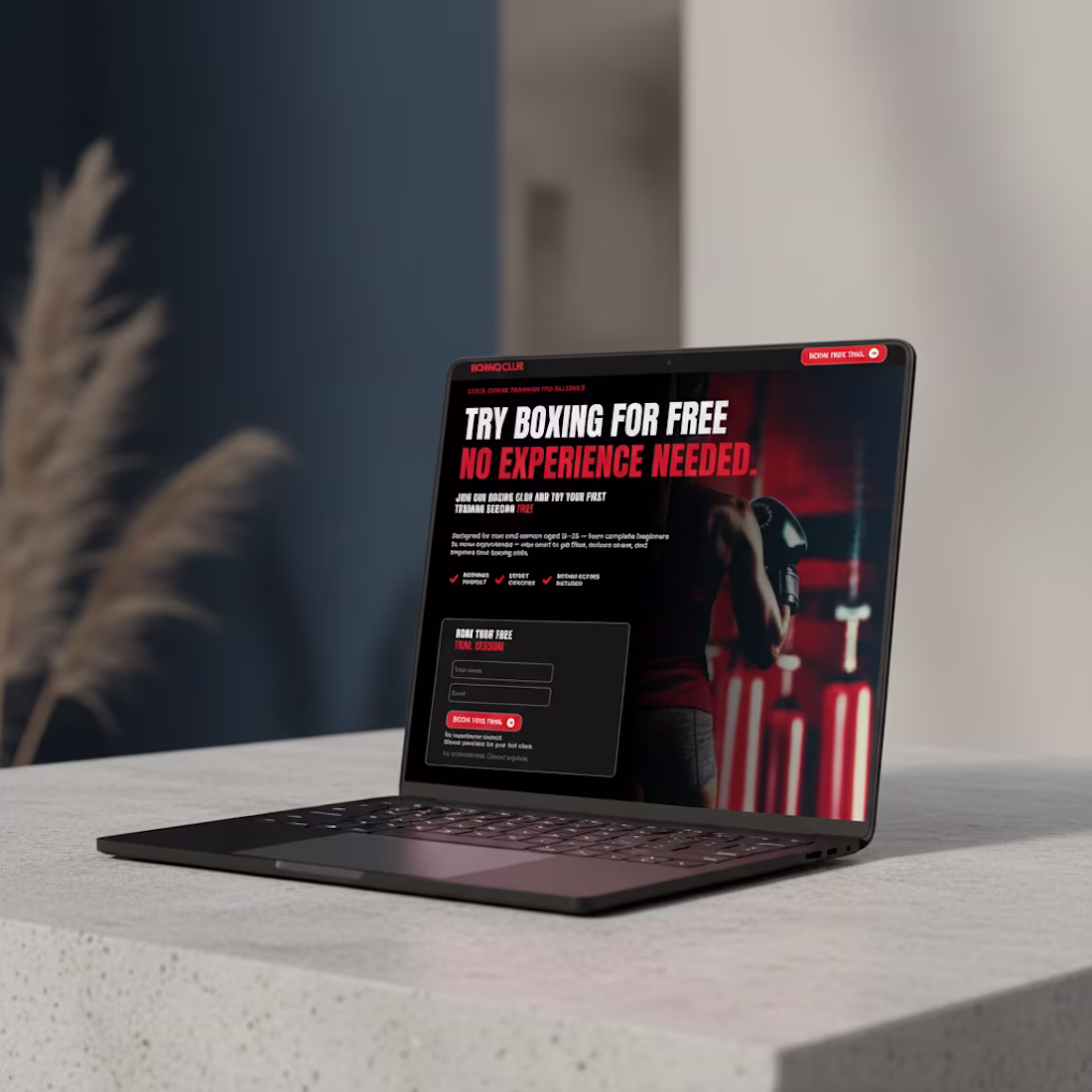 Cover image for Boxing Club - Landing page