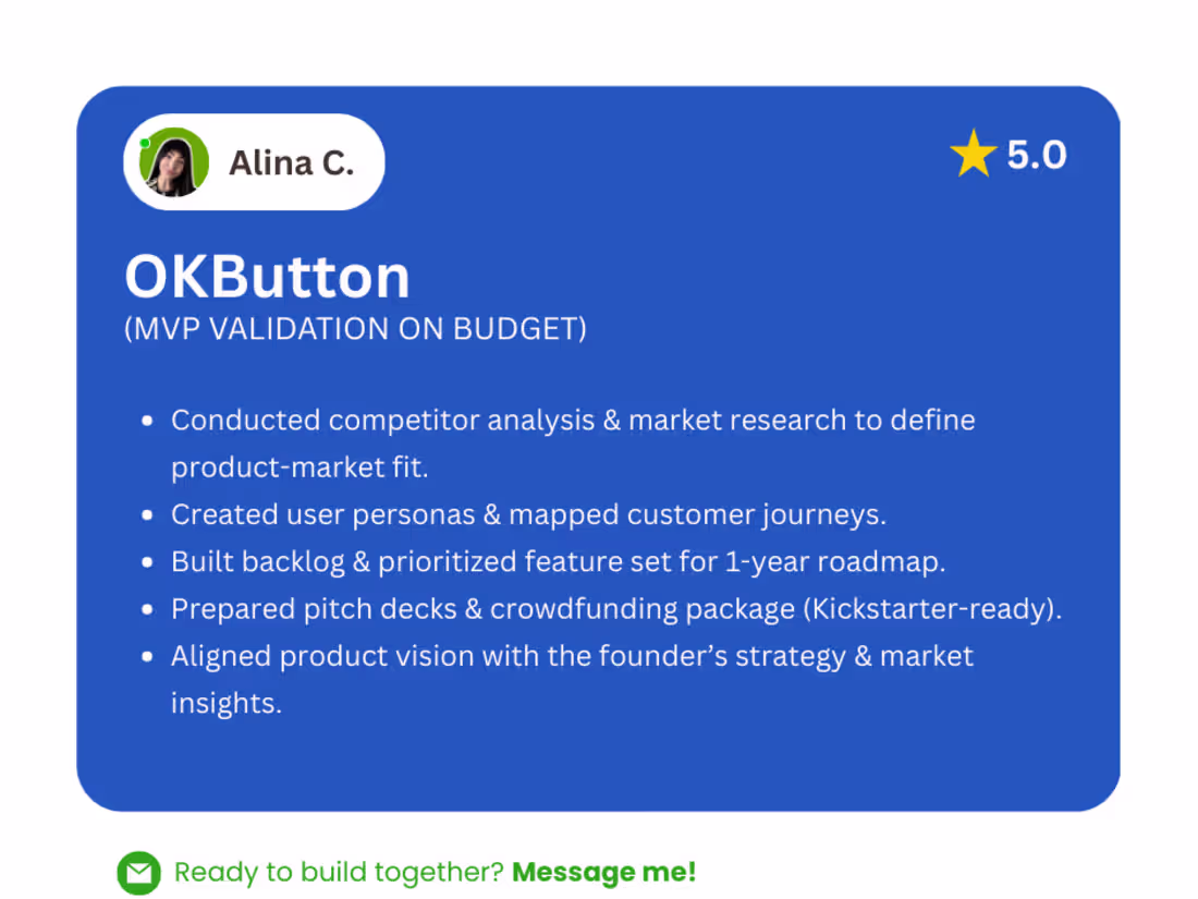 Cover image for Use Case 2: OKButton – MVP Validation