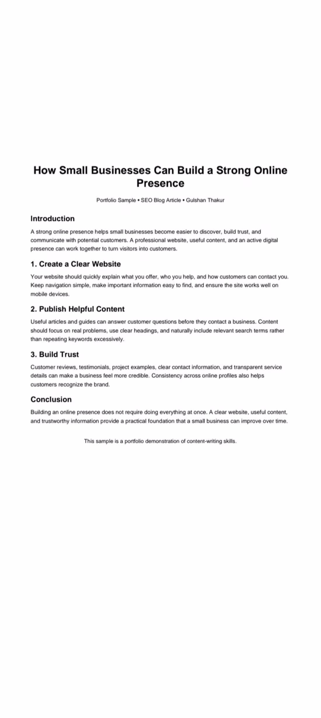Cover image for SEO blog article written to