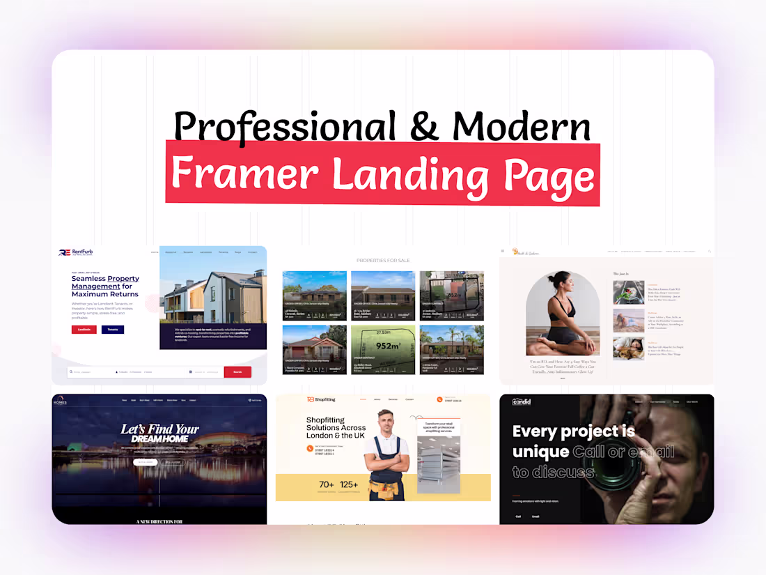 Cover image for Modern Framer Landing Page Design
