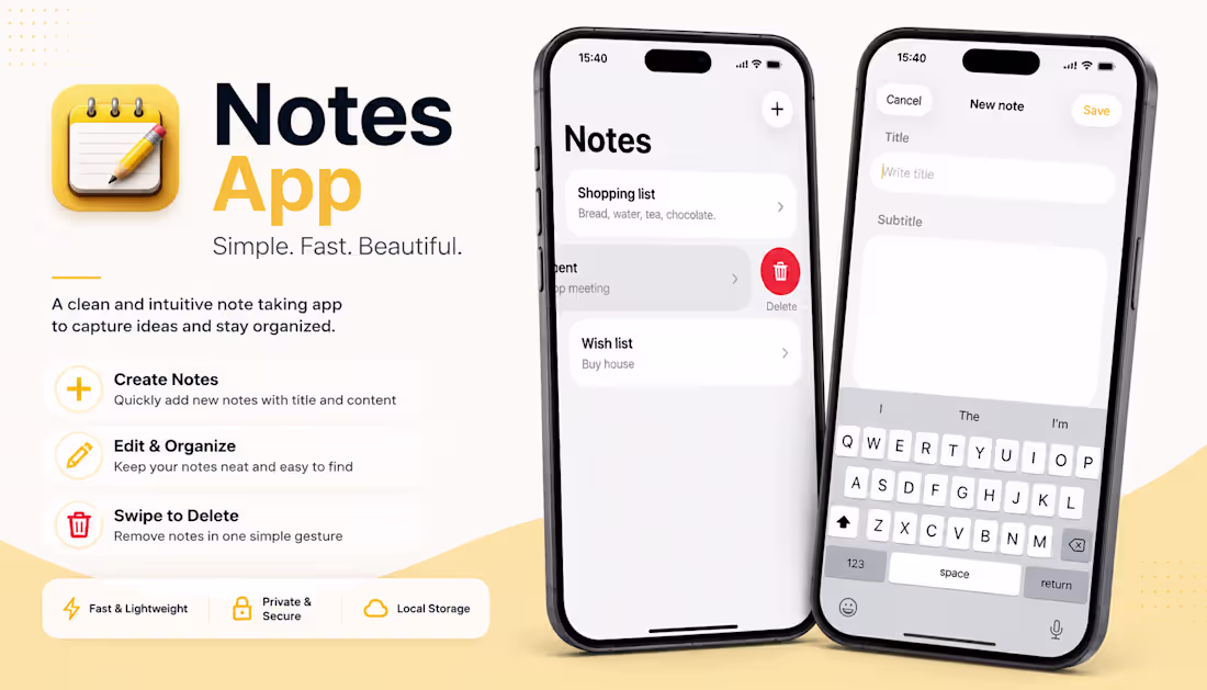 Cover image for Notes App — Simple Note
