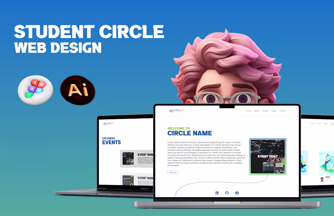 Cover image for Modern Student Circle Website UI ⚡️
