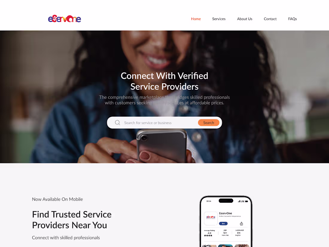 Cover image for EservOne — Service Marketplace
EservOne is