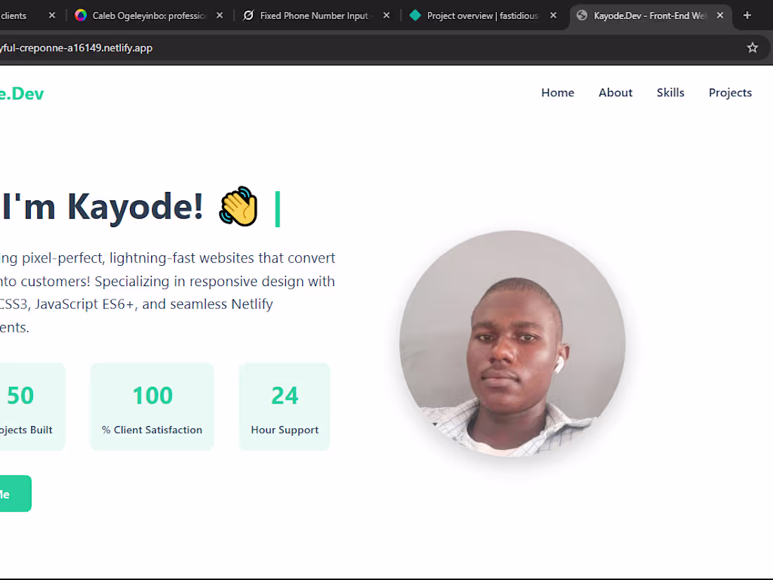 Cover image for Kayode.Dev - Front-End Web Developer Portfolio