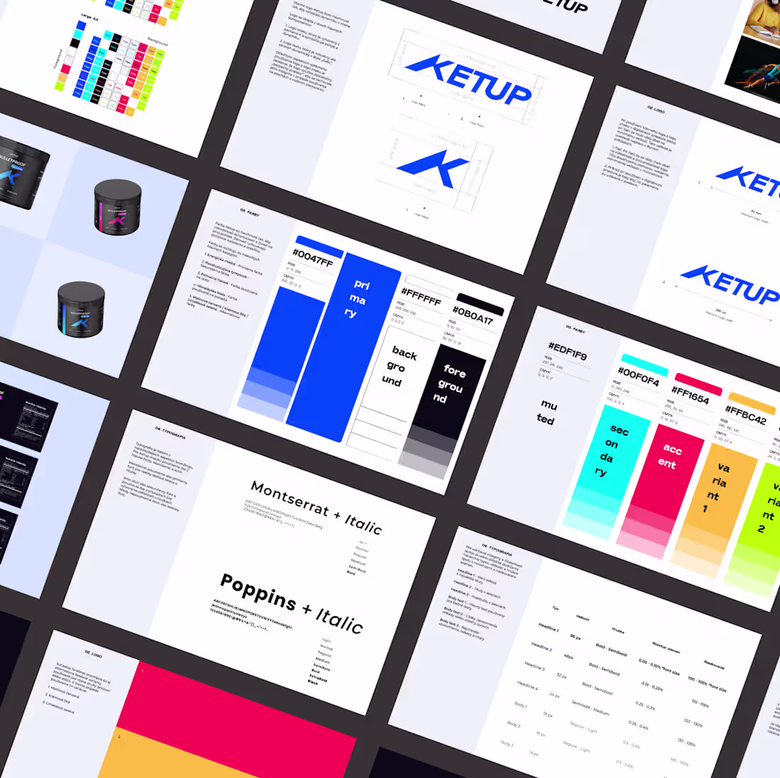 Cover image for Detail of Pro Brand Manual for modern supplement brand Ketup...