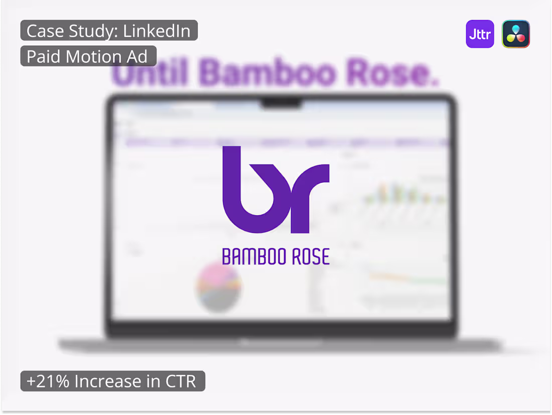 Cover image for Bamboo Rose LinkedIn Ad Campaign (+21% CTR)