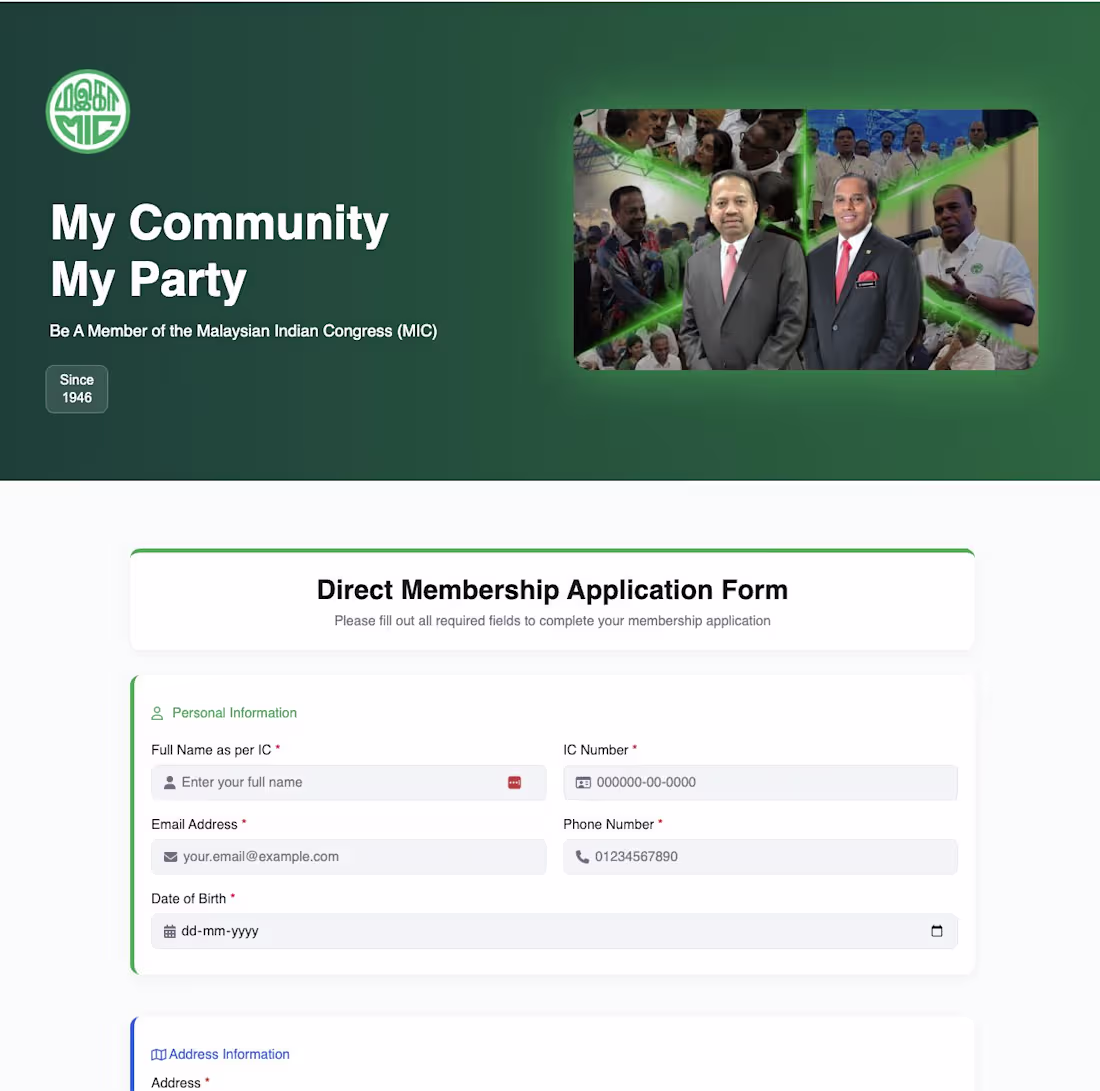 Cover image for MIC Membership — Custom Membership