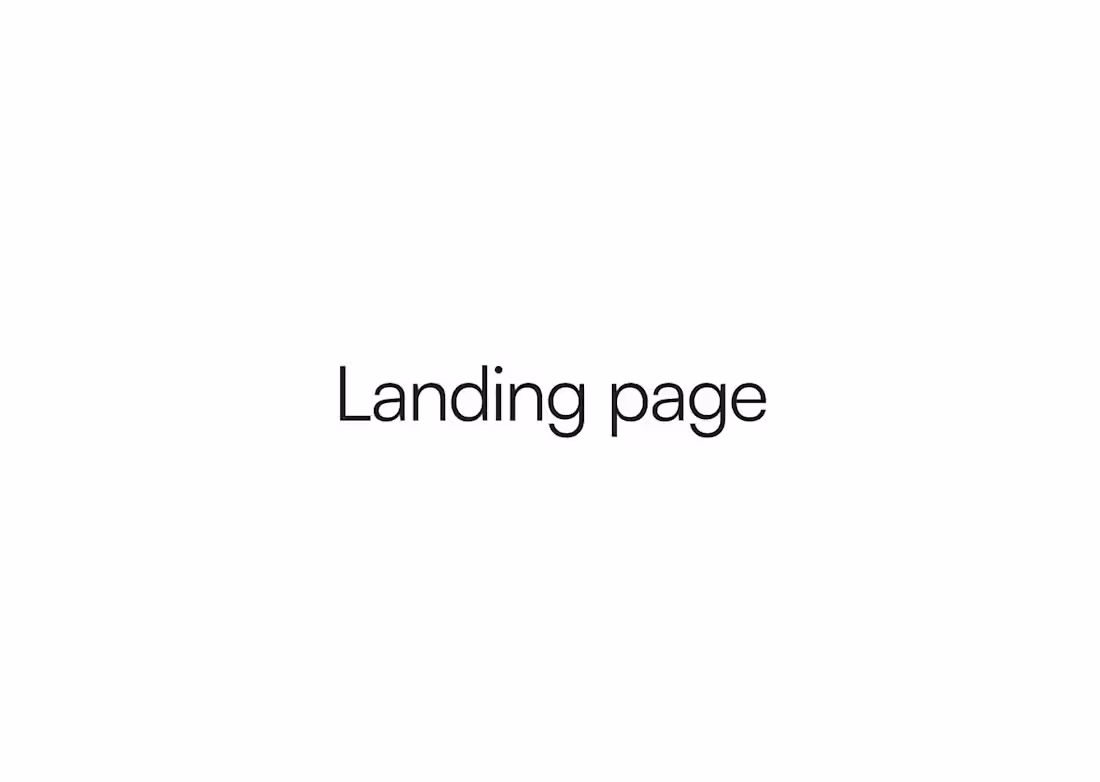 Cover image for Landing page