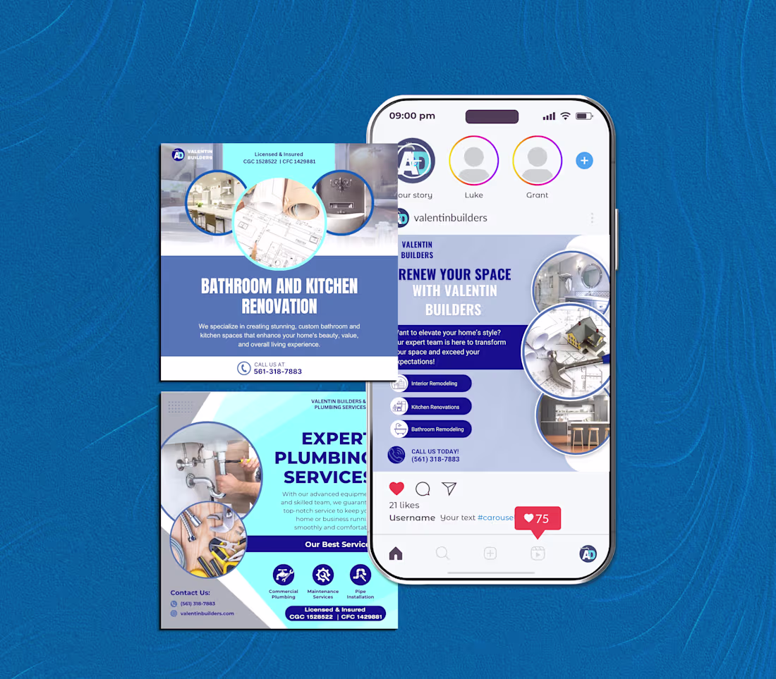 Cover image for Social media post design Plumbing