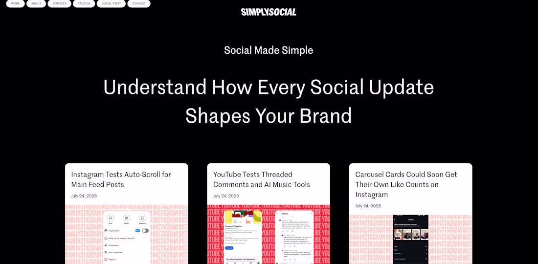 Cover image for News CMS Page Development for Simply Social