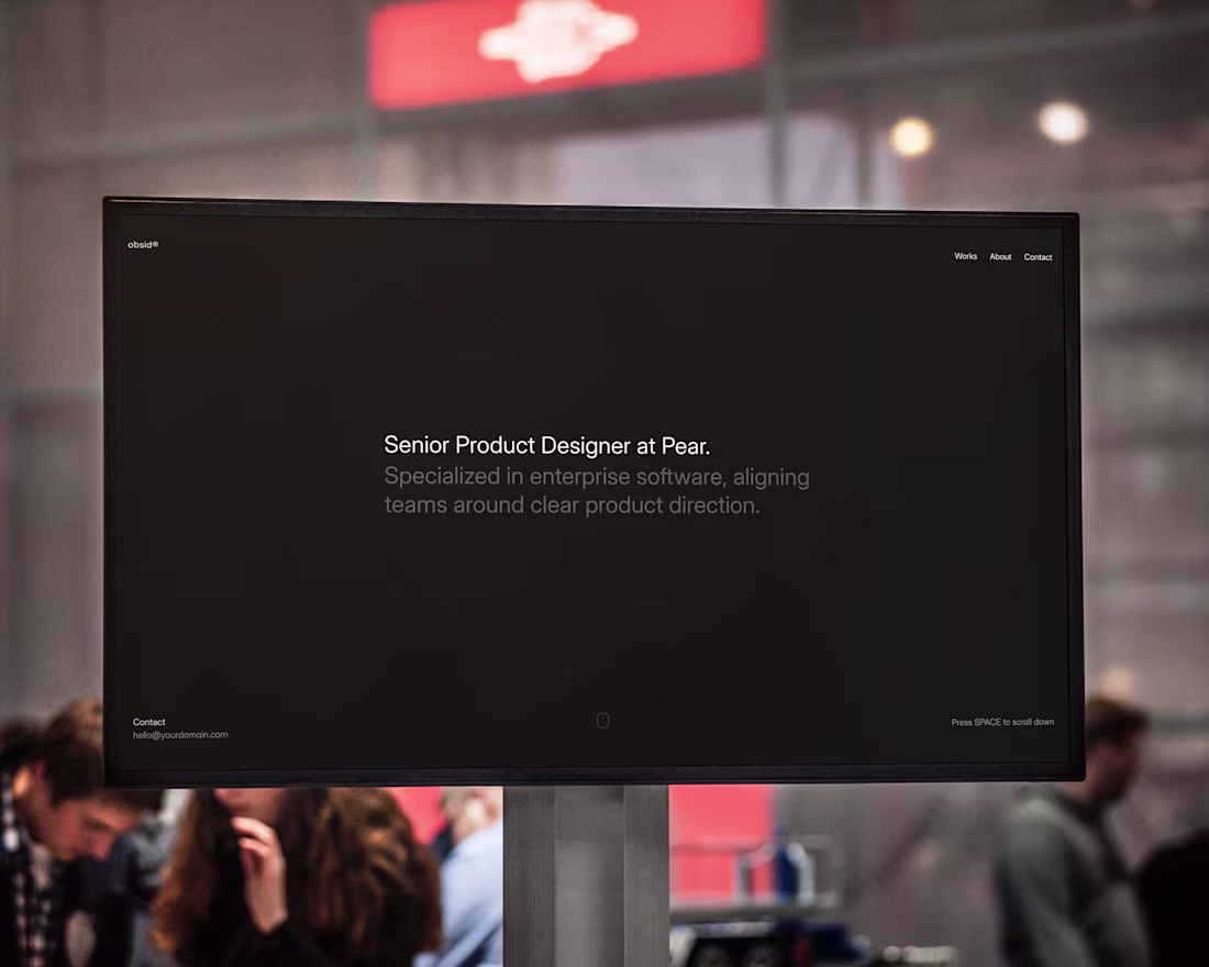 Cover image for Obsid — a portfolio template