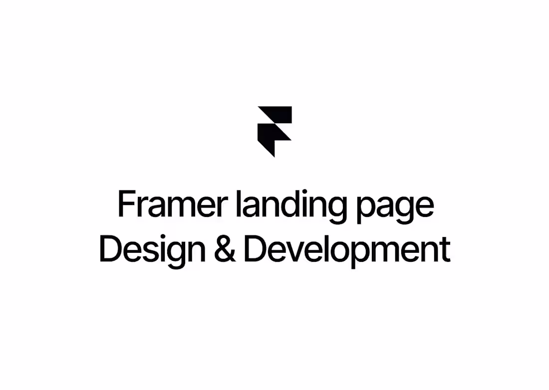 Cover image for Framer landing page Design/Developmant