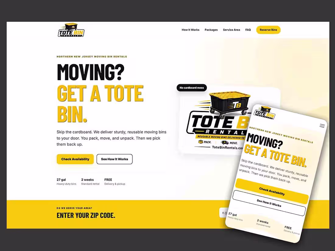 Cover image for Designed and developed Tote Bin