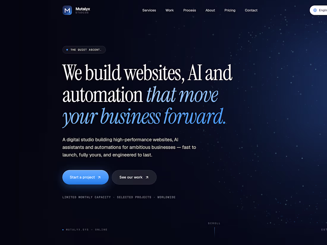 Cover image for Mutalyx Studios — Engineered for what’s next.