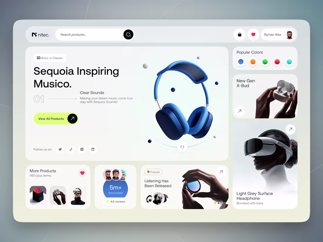 Cover image for Ecommerce website : Header Exploration Exploring dynamic hea...