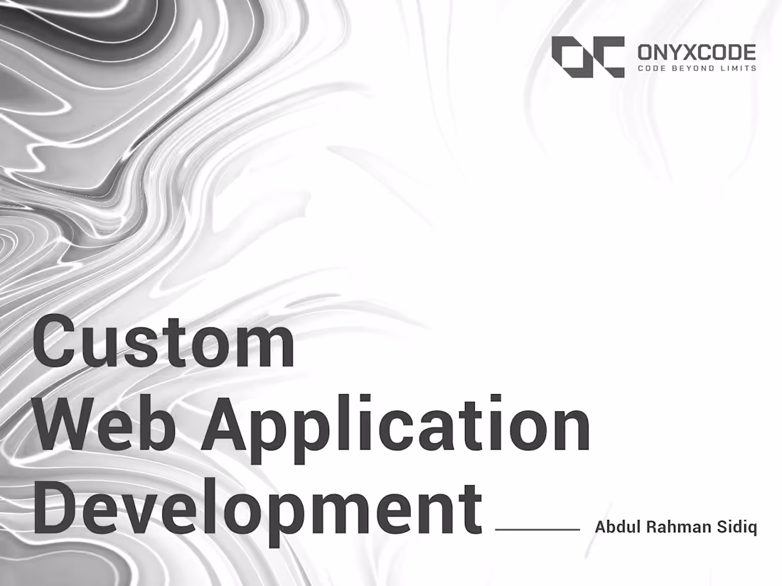 Cover image for Custom Web Application Development
