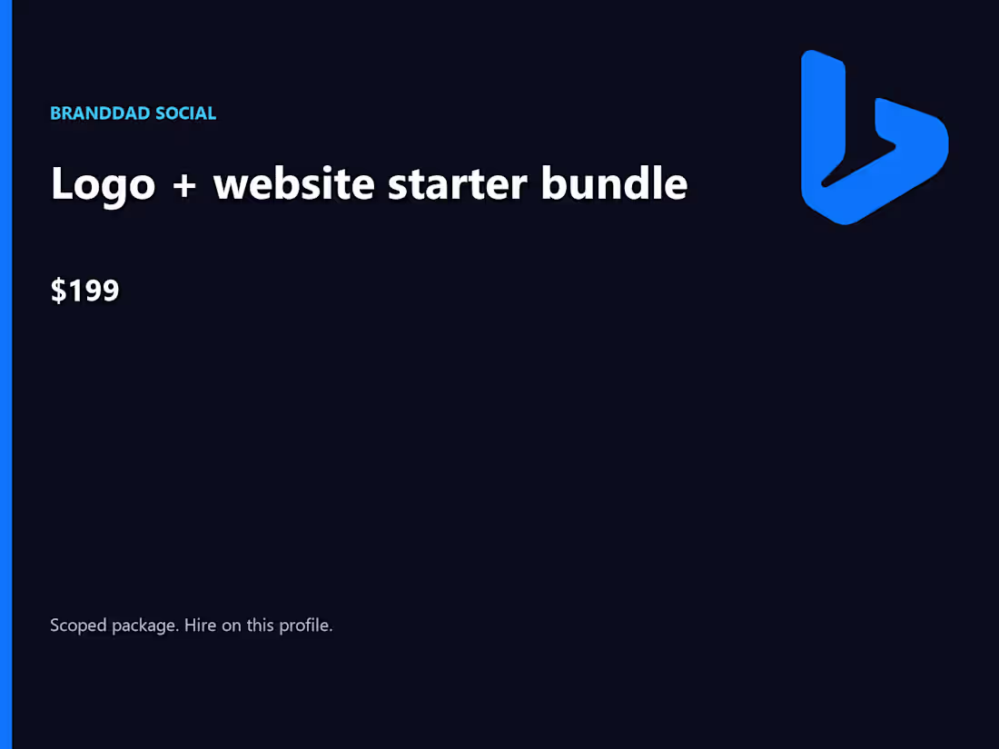 Cover image for Logo + website starter bundle