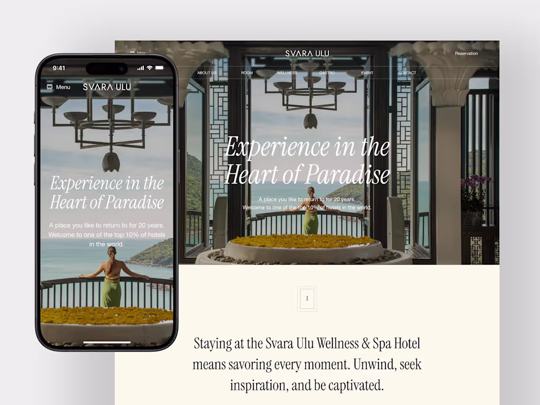 Cover image for Svara Ulu Resort Website Design
