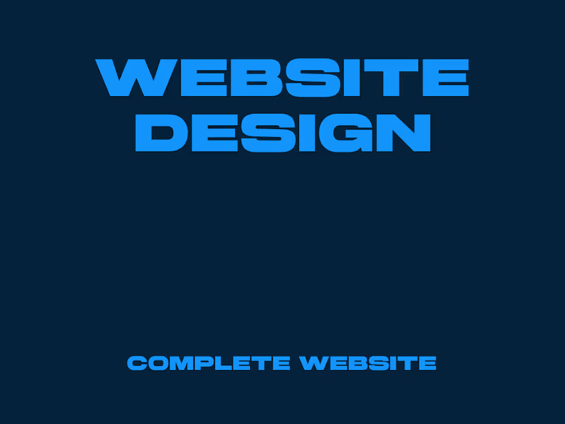 Cover image for Web Design | Complete Website 