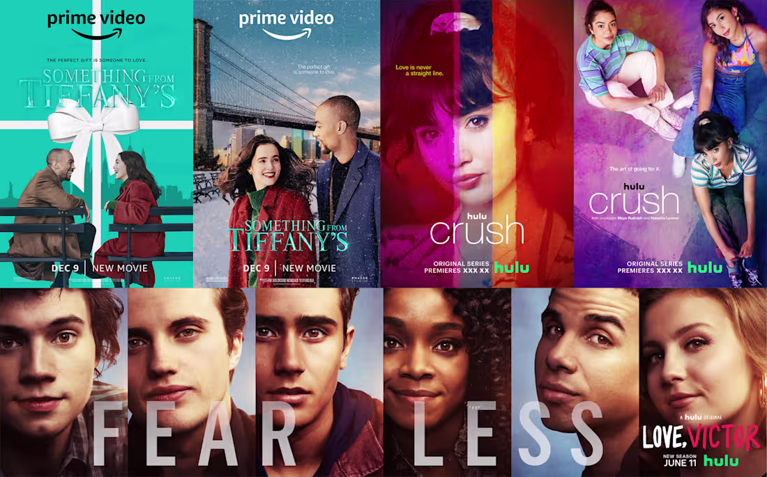 Cover image for Various Film Posters / Key Art for Prime Video & Hulu