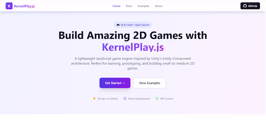 Cover image for KernelPlayJS – Modular Interactive Browser Engine
