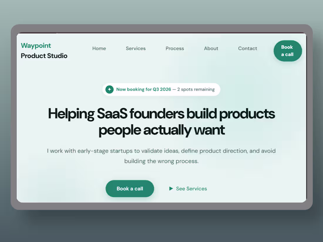 Cover image for Development of Waypoint Product Studio Concept Website