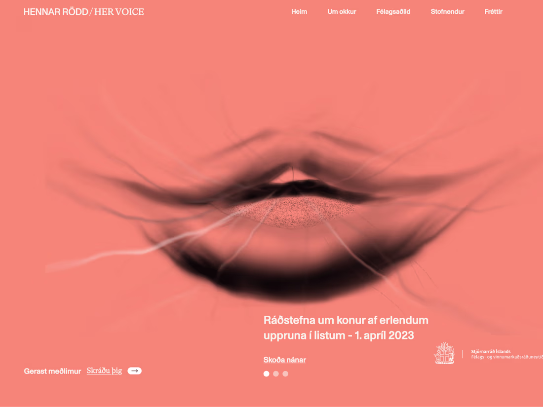 Cover image for Hennar rödd / Her voice