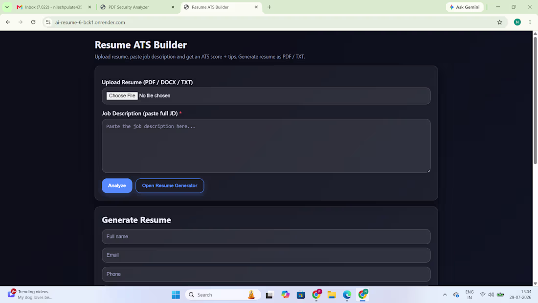 Cover image for AI Resume Builder